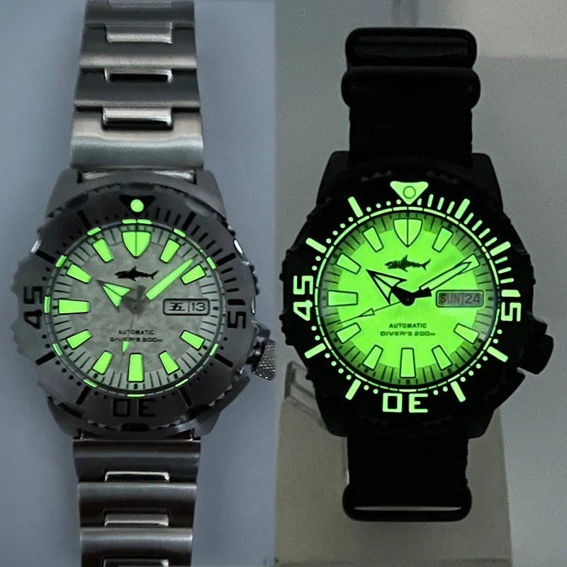 Heimdallr Sharkey Monster V2 Men's Diver Watch 316L Stainless Steel Japan NH36A Movement 200M Waterproof Men Mechanical Watches