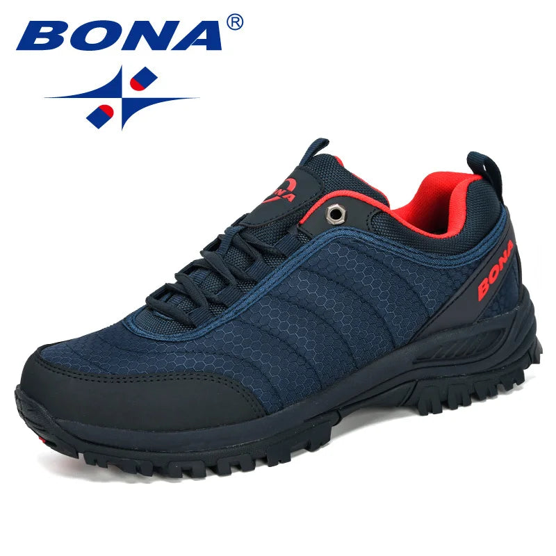 BONA Wanderschuhe Herren Bergsteigerschuhe Outdoor-Sneaker Herrenschuhe Trekking-Sport-Sneaker Herren Bequem