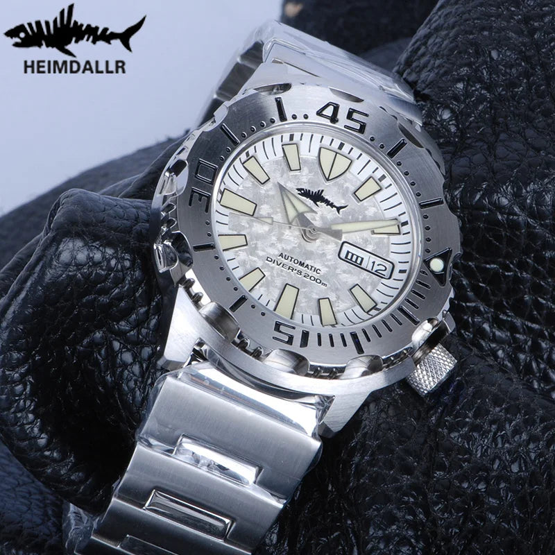 Heimdallr Sharkey Monster V2 Men's Diver Watch 316L Stainless Steel Japan NH36A Movement 200M Waterproof Men Mechanical Watches