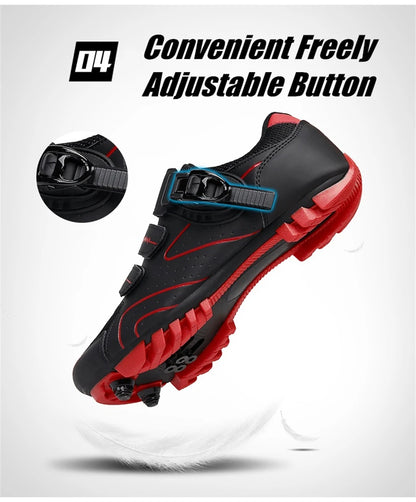 Professionelle selbstsichernde Fahrradschuhe für den Outdoor-Einsatz, MTB-Pedale, Fahrradschuhe, rutschfeste Sneaker, Rennradschuhe, SPD-Cleat-Schuhe