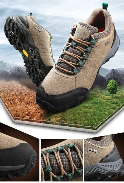 HUMTTO Outdoor Hiking Trekking Mountain Sports Shoes for Men Camping Hunting Walking Breathable Cushioning Man Nonslip Sneakers