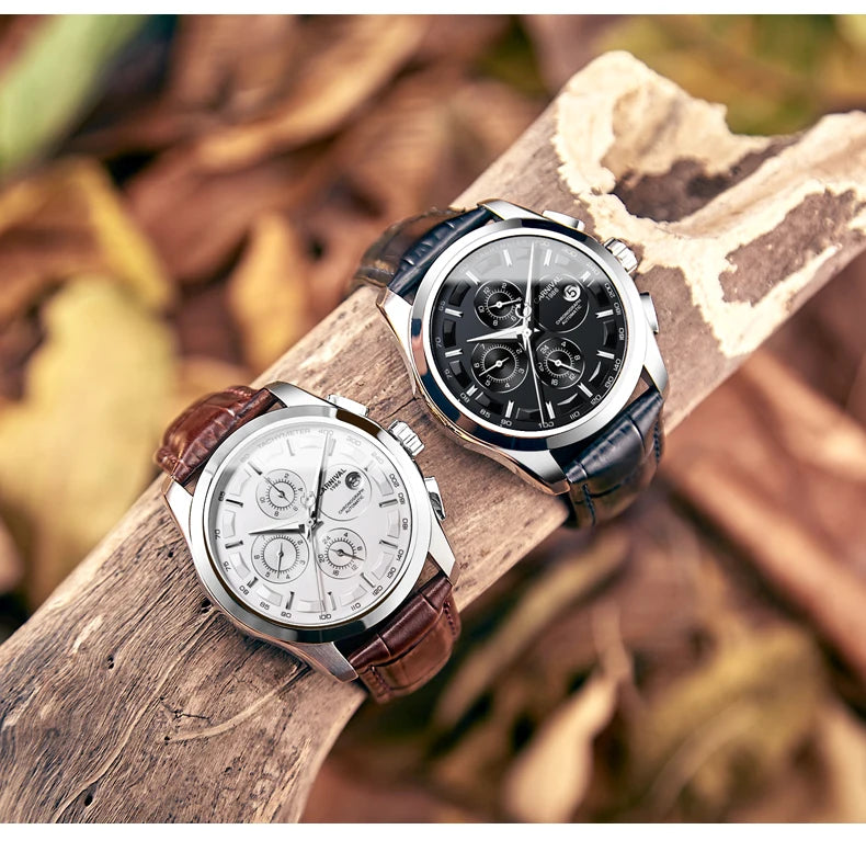 relogio masculino New Carnival Automatic Watches Men Business Mechanical Clock Leather Strap Waterproof Luxuey Brand Clock
