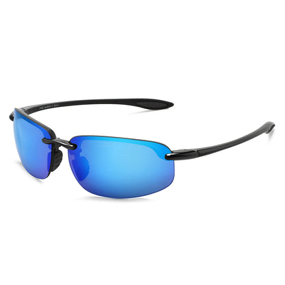 JULI Sports Sunglasses for Men Women TR90 Rimless Frame UV400 Protection for Cycling Running Fishing Baseball Driving 8001