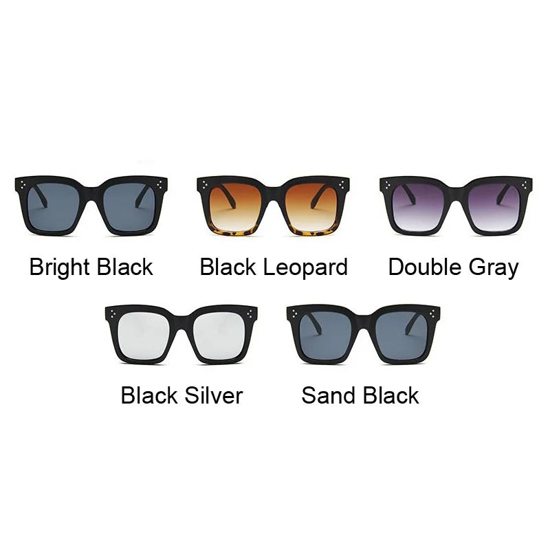 Square Oversized Sunglasses Woman Fashion Black Gradient Vintage Sun Glasses Female Outdoor Shades Driver Retro Oculos De Sol