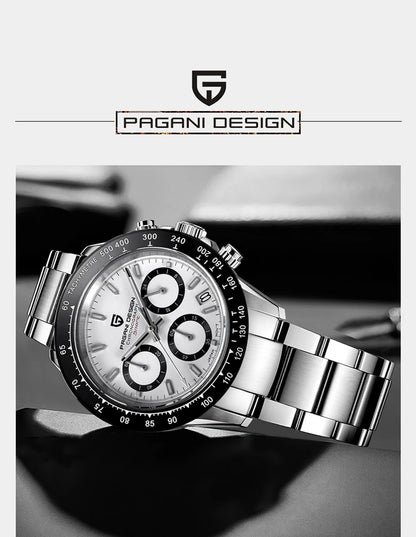 2026 New PAGANI DESIGN Brand Luxury Quartz Watch Sapphire Waterproof Luminous Men watch Japan VK63 Movt All Steel Chronograph