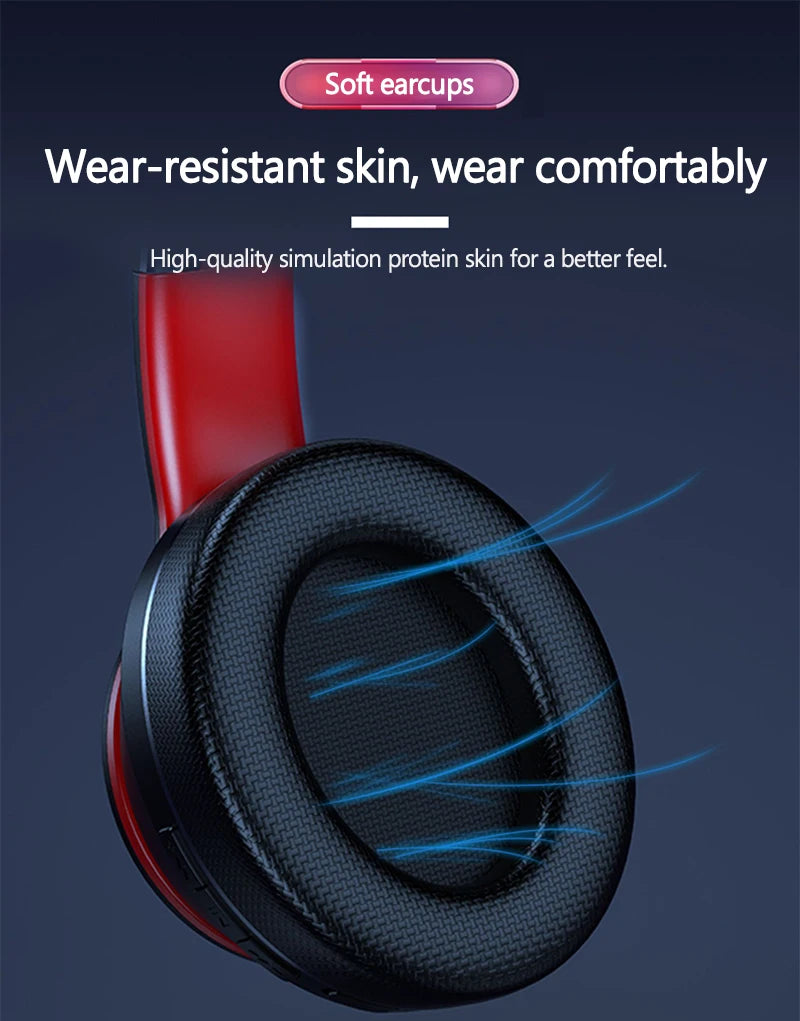 Lenovo HD200 Wireless Bluetooth Over-Ear Headphones – Noise Cancelling HiFi Stereo Gaming Headset with Microphone