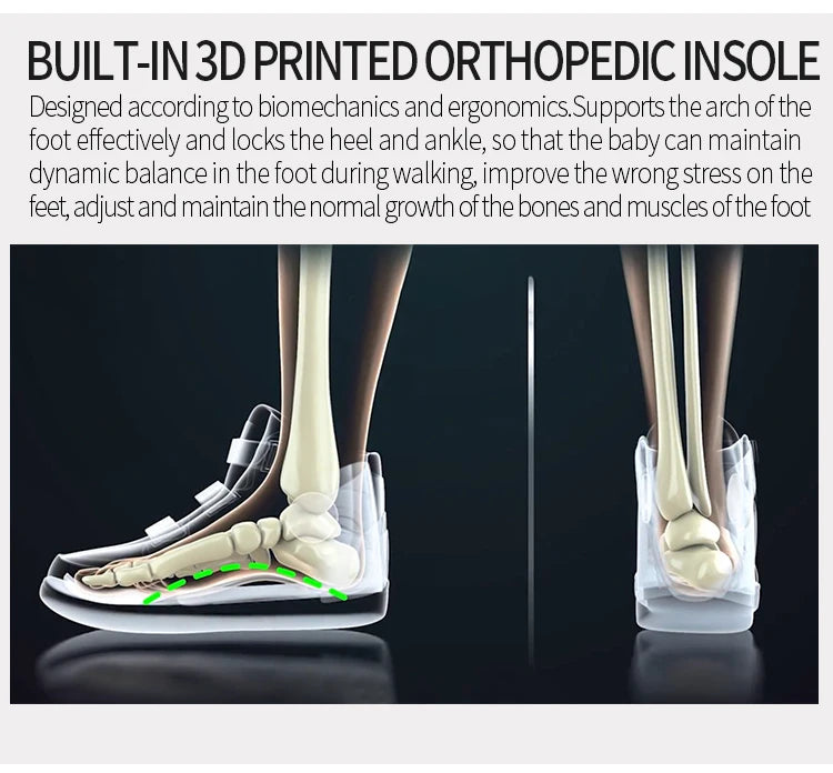 Orthopedic Kids Shoes Princepard Flat Feet Medical Corrcetive Casual Footwear for Toddlers with Arch Support Sneakers