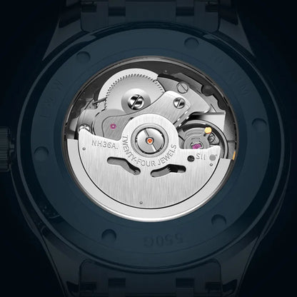 Reloj CARNIVAL para hombre de tungsteno, reloj mecánico de lujo con movimiento automático NH36, reloj de pulsera impermeable para hombre