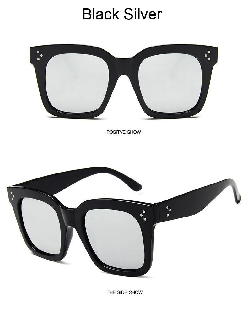 Square Oversized Sunglasses Woman Fashion Black Gradient Vintage Sun Glasses Female Outdoor Shades Driver Retro Oculos De Sol