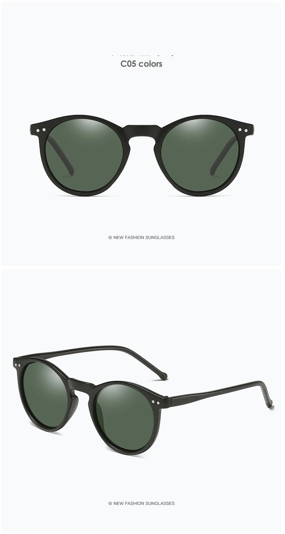 2025 Polarized Sunglasses Men Women Brand Designer Retro Round Sun Glasses Vintage Male Female Goggles UV400 Oculos Gafas De Sol