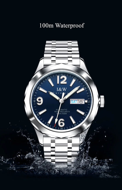 Reloj CARNIVAL para hombre de tungsteno, reloj mecánico de lujo con movimiento automático NH36, reloj de pulsera impermeable para hombre