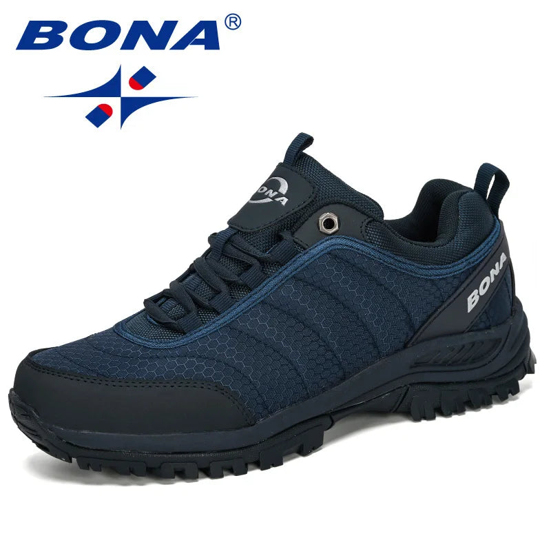 BONA Wanderschuhe Herren Bergsteigerschuhe Outdoor-Sneaker Herrenschuhe Trekking-Sport-Sneaker Herren Bequem