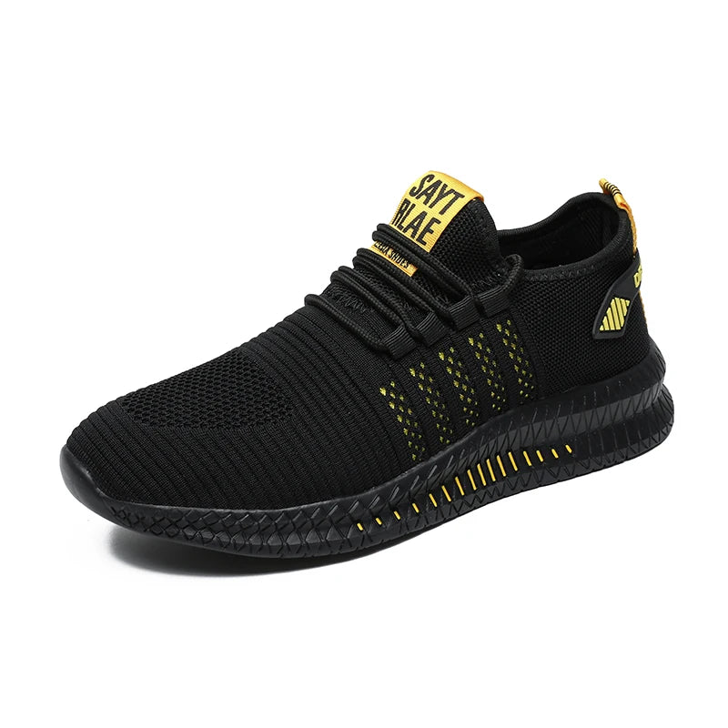 Baskets légères à la mode pour hommes, chaussures décontractées respirantes, chaussures de marche à lacets