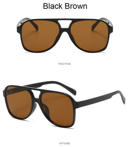 Vintage Oversized Sunglasses Woman Fashion Brand Big Frame Sun Glasses Female Candy Colors Ins Style Aviation Oculos De Sol