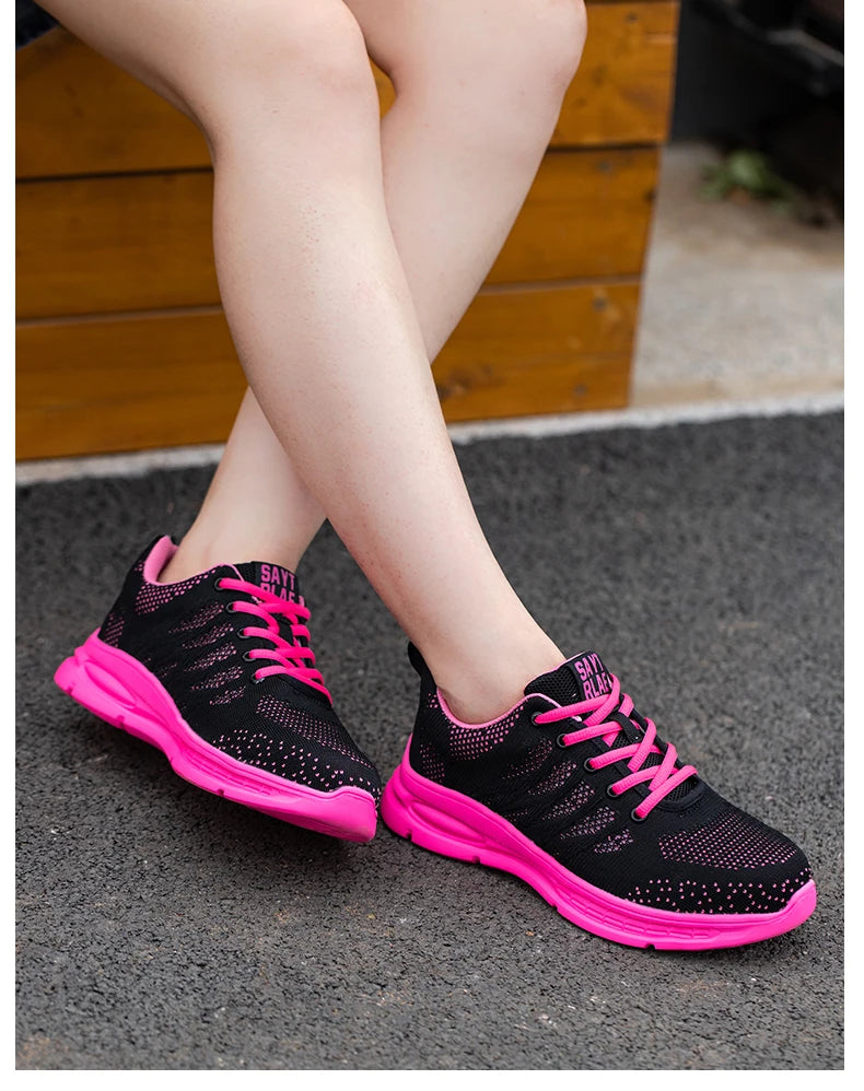 Chaussures de travail roses pour femmes, baskets de travail à bout en acier, chaussures de sécurité Anti-écrasement et Anti-perforation, chaussures de protection pour hommes et femmes, nouvelle collection 2026