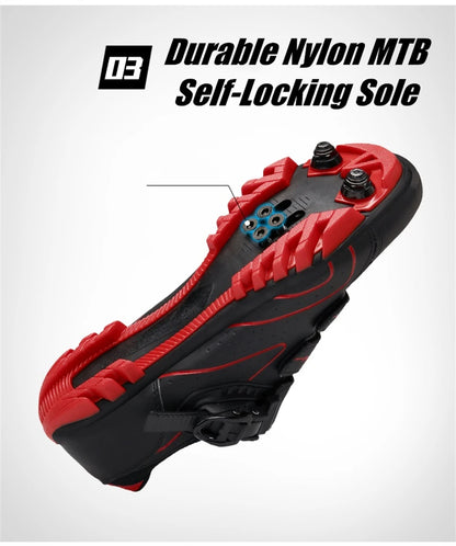 Professionelle selbstsichernde Fahrradschuhe für den Outdoor-Einsatz, MTB-Pedale, Fahrradschuhe, rutschfeste Sneaker, Rennradschuhe, SPD-Cleat-Schuhe