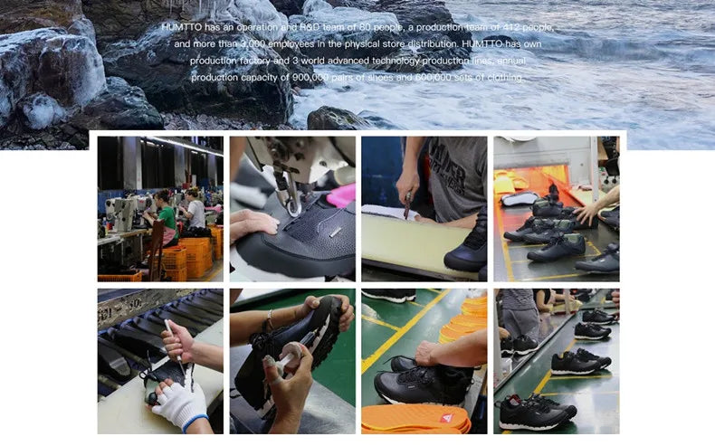 HUMTTO Outdoor Hiking Trekking Mountain Sports Shoes for Men Camping Hunting Walking Breathable Cushioning Man Nonslip Sneakers