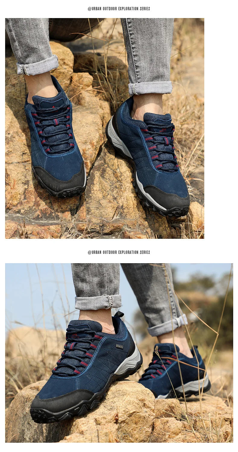 HUMTTO Outdoor Hiking Trekking Mountain Sports Shoes for Men Camping Hunting Walking Breathable Cushioning Man Nonslip Sneakers