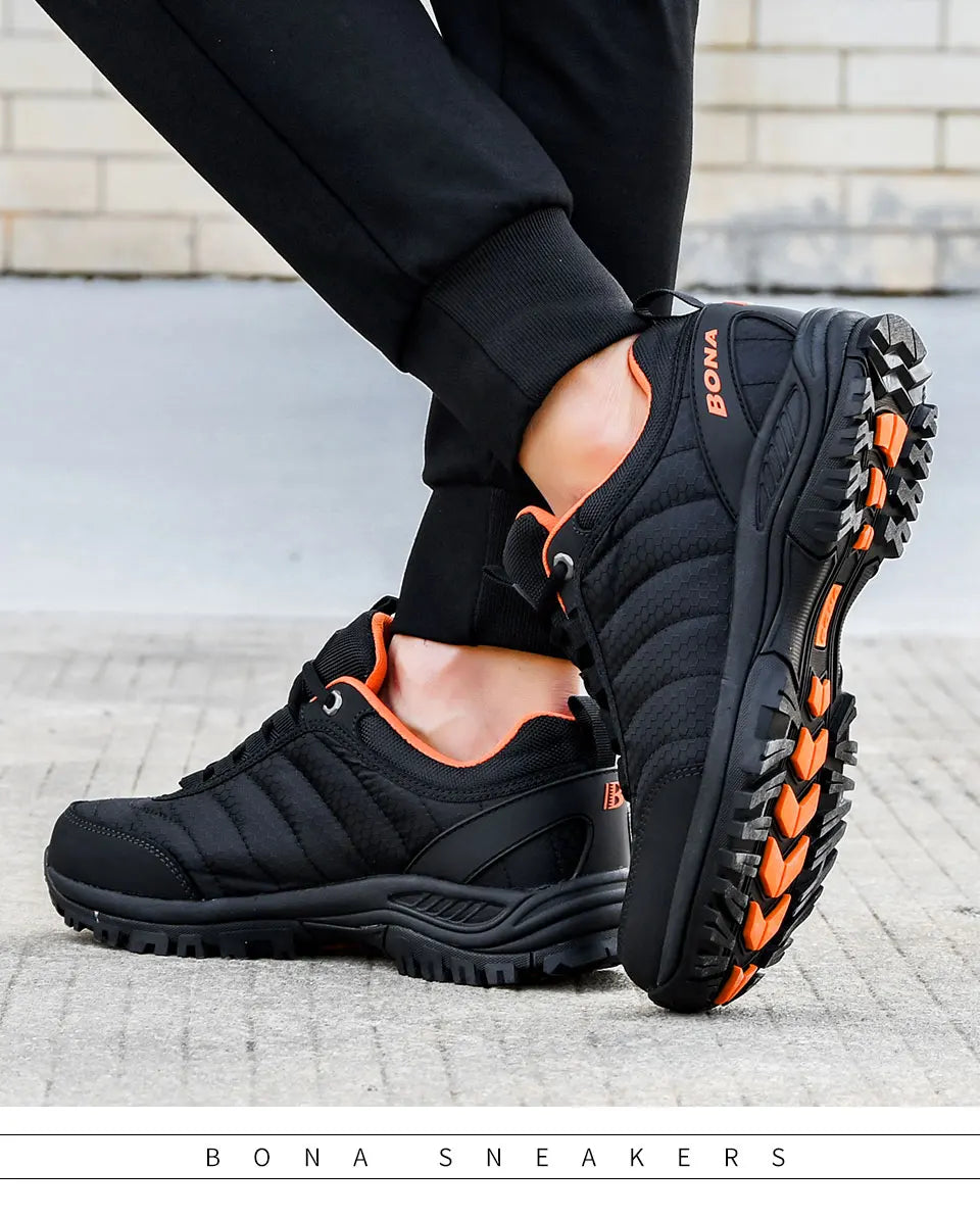 BONA Wanderschuhe Herren Bergsteigerschuhe Outdoor-Sneaker Herrenschuhe Trekking-Sport-Sneaker Herren Bequem