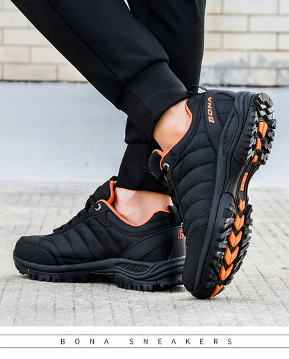 BONA Wanderschuhe Herren Bergsteigerschuhe Outdoor-Sneaker Herrenschuhe Trekking-Sport-Sneaker Herren Bequem
