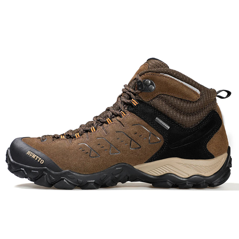 HUMTTO Nouvelles chaussures de randonnée pour homme : baskets d'extérieur imperméables pour homme et femme, en cuir, pour la marche, l'escalade, le trekking et le sport ; bottes pour homme et femme