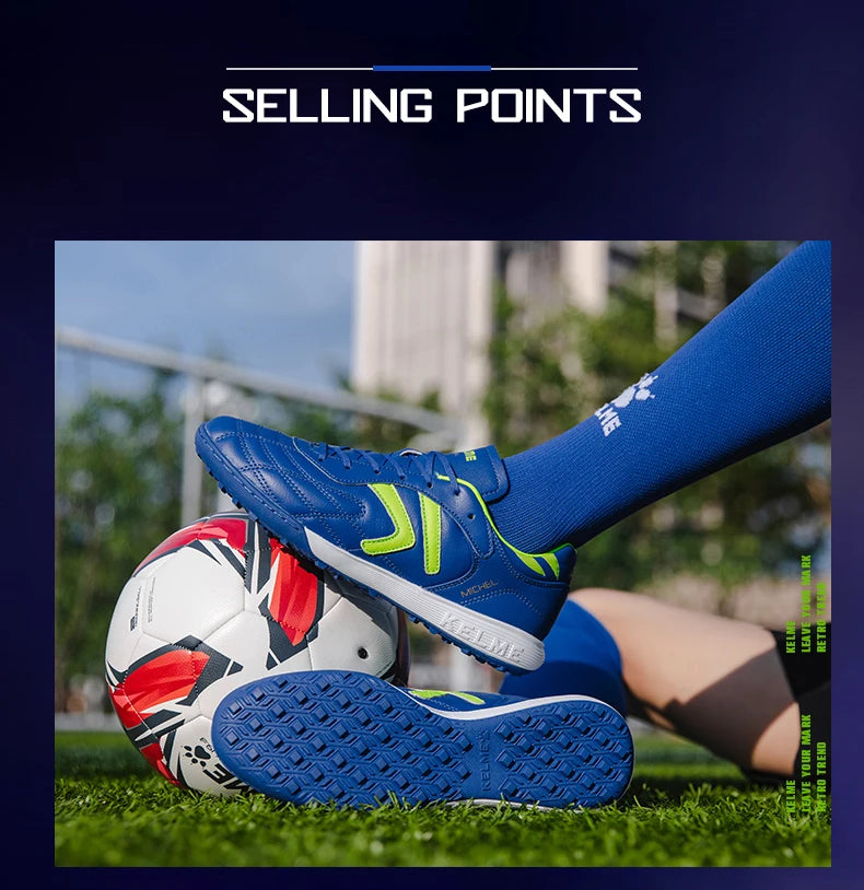 Fotbalové kopačky KELME TF, kopačky z telecí kůže, profesionální futsalové kopačky, originální tréninkové tenisky na fotbal ZX80011017