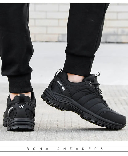 BONA Wanderschuhe Herren Bergsteigerschuhe Outdoor-Sneaker Herrenschuhe Trekking-Sport-Sneaker Herren Bequem