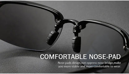 JULI Sports Sunglasses for Men Women TR90 Rimless Frame UV400 Protection for Cycling Running Fishing Baseball Driving 8001