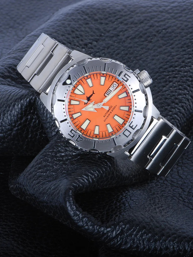 Heimdallr Sharkey Monster V2 Men's Diver Watch 316L Stainless Steel Japan NH36A Movement 200M Waterproof Men Mechanical Watches