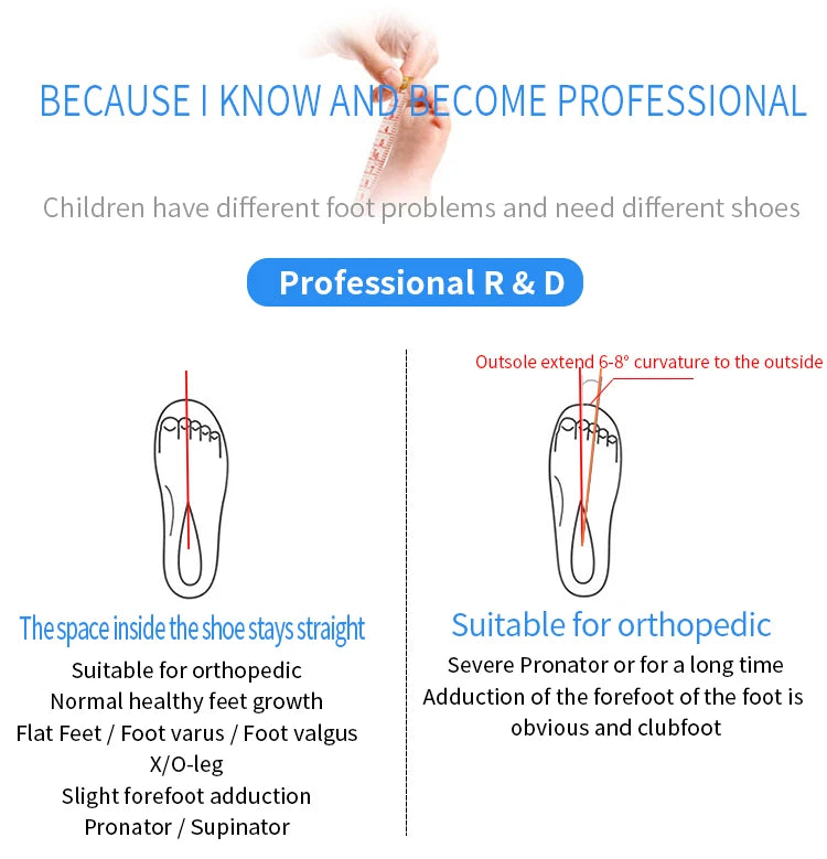 Orthopedic Kids Shoes Princepard Flat Feet Medical Corrcetive Casual Footwear for Toddlers with Arch Support Sneakers