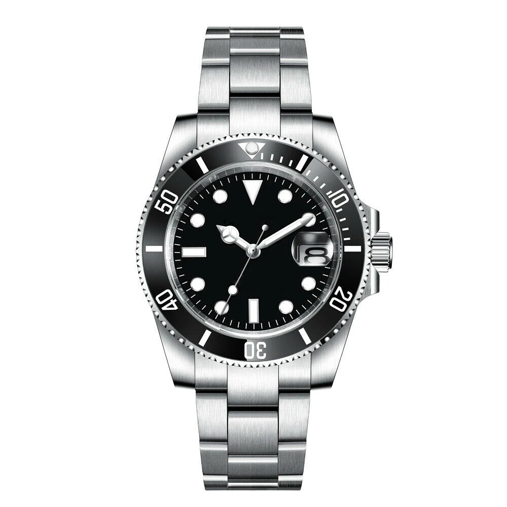 Custom watches Luxury Sapphire MIYOTA/NH35 Automatic Wristwatch Mechanical Mens Watch Sterile Dial Ceramic 10Bar Lume Male Clock