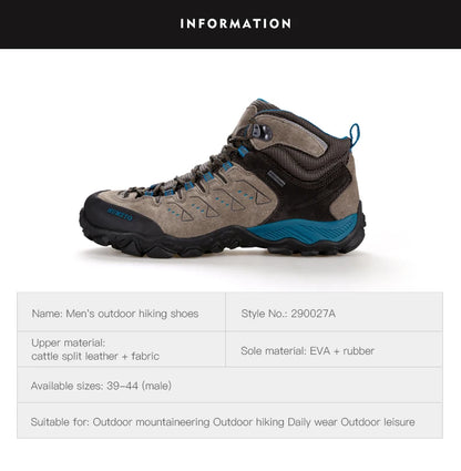 HUMTTO Nouvelles chaussures de randonnée pour homme : baskets d'extérieur imperméables pour homme et femme, en cuir, pour la marche, l'escalade, le trekking et le sport ; bottes pour homme et femme