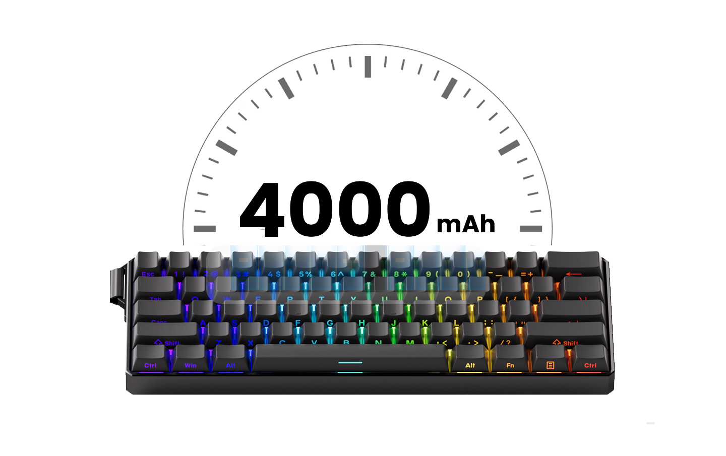 Tastiera meccanica Akko MonsGeek FUN60 con switch magnetici, 60%, tastiera gaming Rapid Trigger 0.01mm, 8K, ARGB, HE/TMR, custom