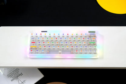 Aifei GMK Dots Keycaps 122 Keys Fog Translucent ABS Double Shot Cherry Black White for Mechanical Keyboard Mad 60he 68he Game PC