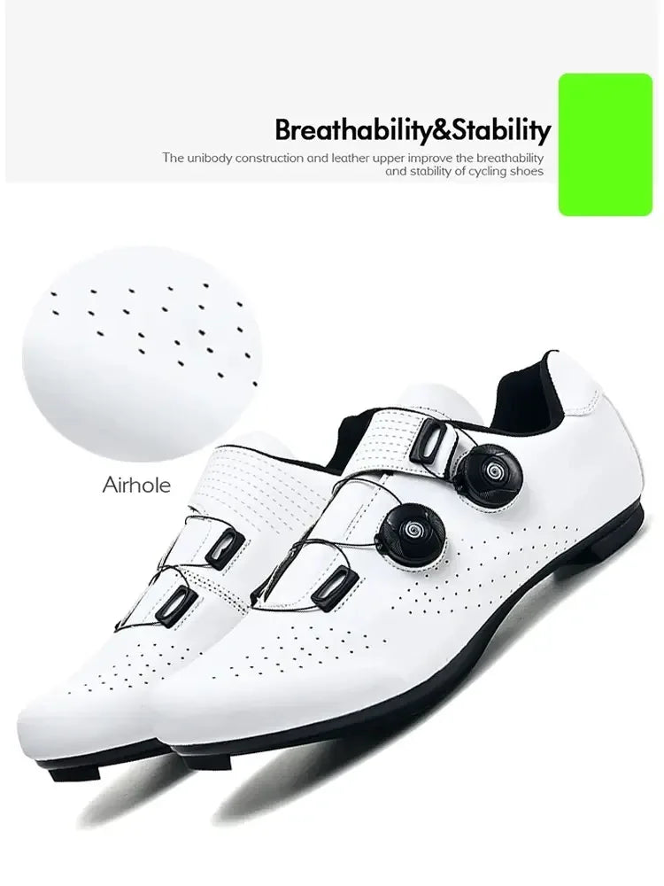Chaussures de cyclisme pour homme : chaussures de course sur route à fixation automatique, chaussures de sport, chaussures d'entraînement sans crampons ; chaussures de cyclisme pour femme avec crampons SPD