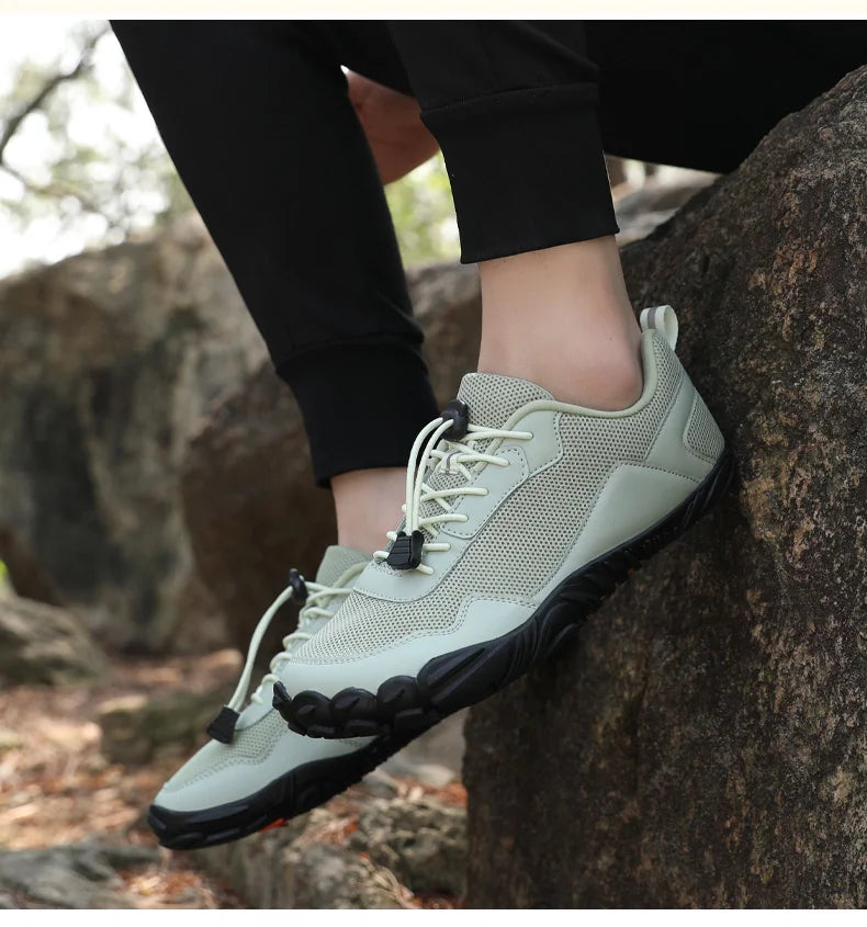 Męskie buty turystyczne typu „barefoot” – oddychające buty sportowe do aktywności na świeżym powietrzu, buty wspinaczkowe, buty trekkingowe, antypoślizgowe, wygodne, męskie buty codzienne do biegania