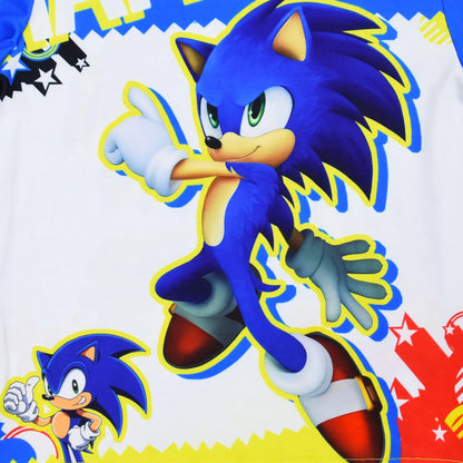 Sonic New Spring Autumn Children's Pajamas Boys and Girls Cartoon Long Sleeve Clothes Toddler Cotton Pajama Set Hedgehog Gift