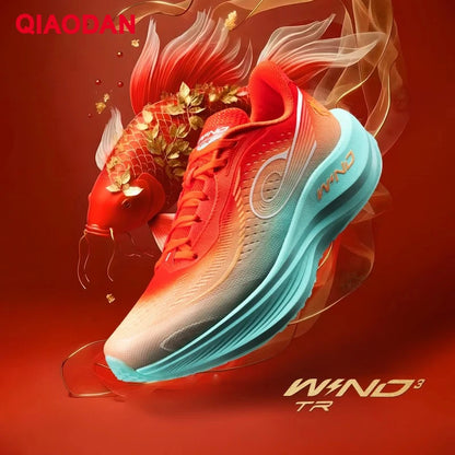 QIAODAN WIND 3TR Men's Marathon Running Shoes 2026 Thick Sole Cushioning Sport Shoes Male Gym Lightweight Sneakers QDB023252297