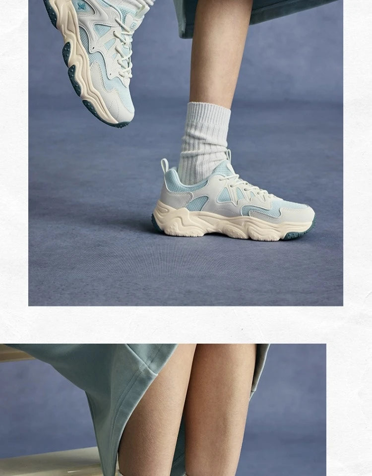Xtep Casual Shoes Spring And Summer Lightweight Sports Shoes Thick Sole Fashionable Street Style Sneakers 875319320004