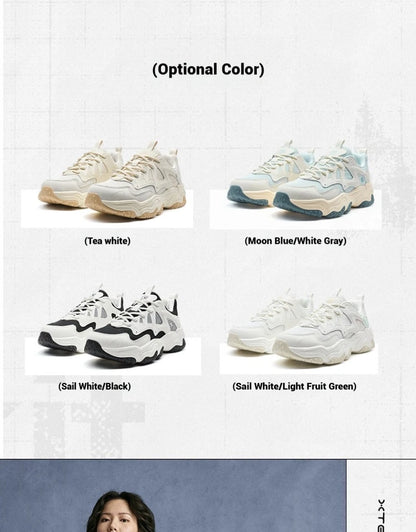 Xtep Casual Shoes Spring And Summer Lightweight Sports Shoes Thick Sole Fashionable Street Style Sneakers 875319320004