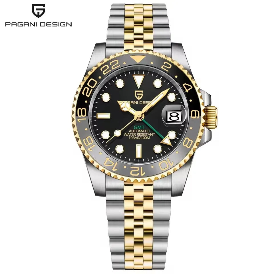 PAGANI DESIGN V3 Version GMT Watches Men's Luxury Sapphire Automatic Mechanical Watch 40MM Stainless Steel Waterproof Watch