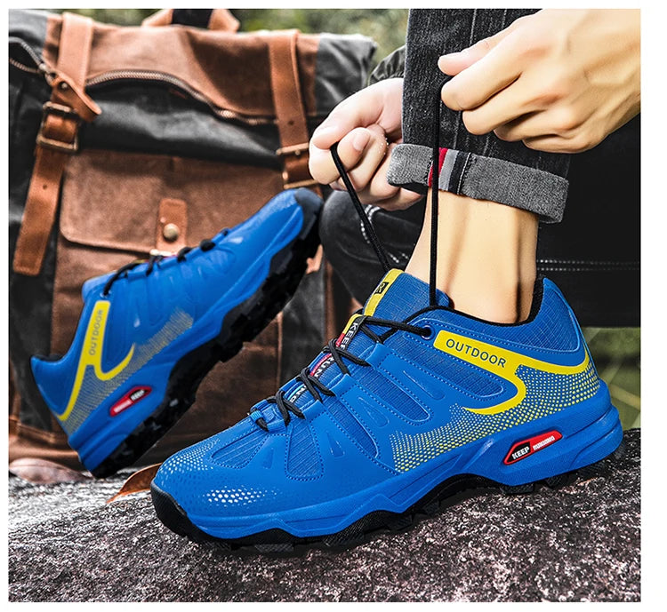 Scarpe da uomo per attività all'aperto - Scarpe da alpinismo antiscivolo da uomo - Calzature da viaggio, escursionismo e avventura - Sneaker casual alla moda