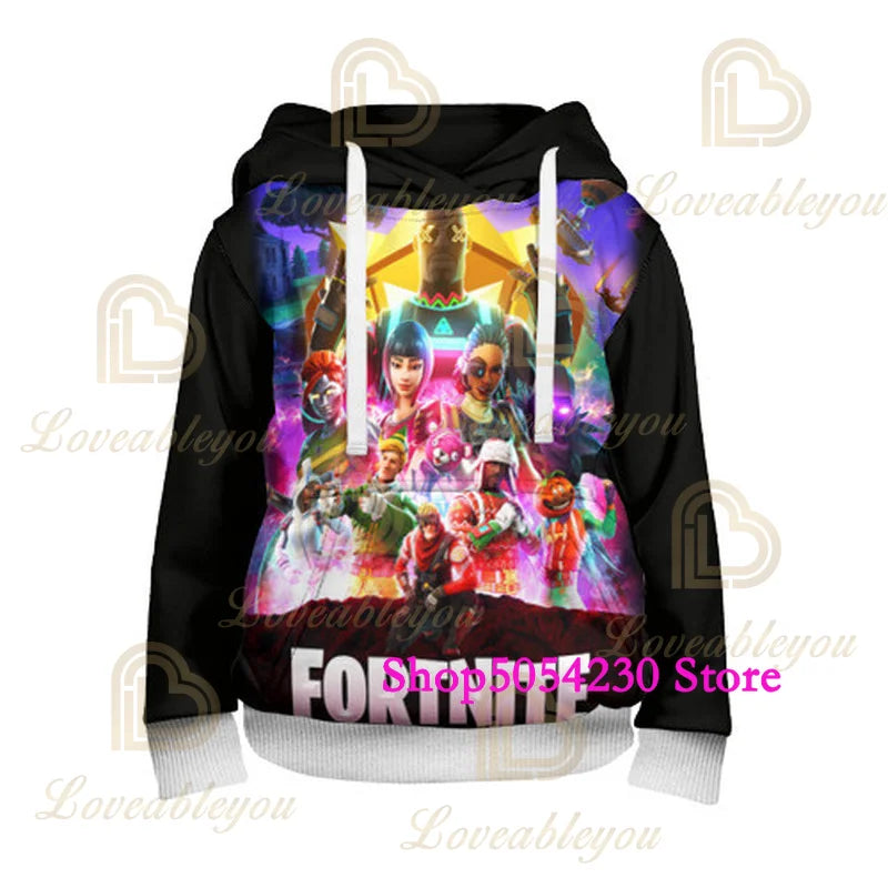 3D-tulostetut laama-aiheiset Fortnite-hupparit Battle Royale -sarjakuvapaidat miehille ja naisille Pelihahmo-huppari teini-ikäisille