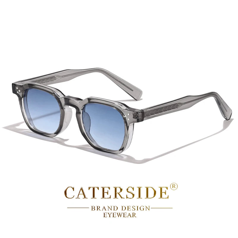 CATERSIDE New Fashion Punk Men Sunglasses Frame Square Personalized Design Sun Glasses Women Travel Party Business Festival Gift