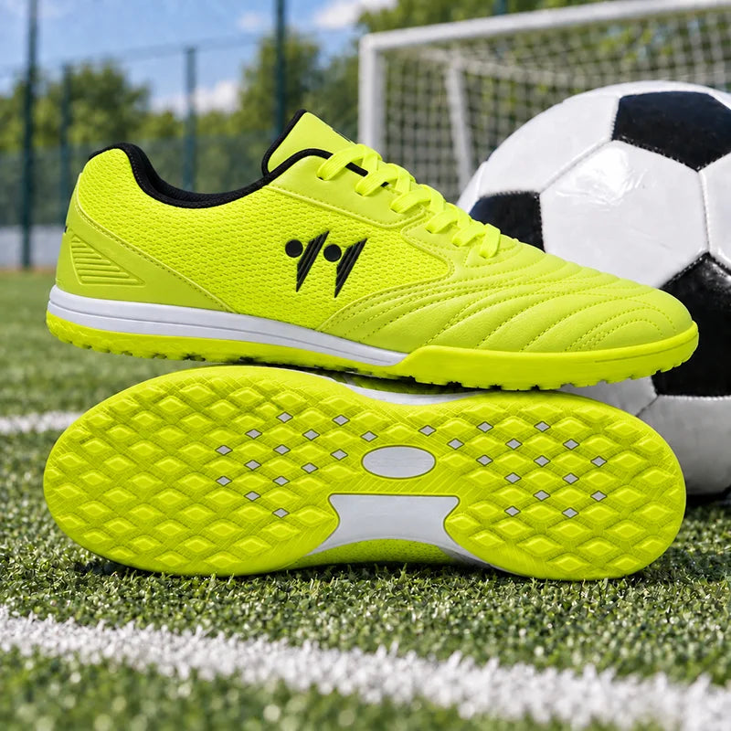Nouvelles chaussures de football pour hommes, antidérapantes, de haute qualité, pour futsal et terrain en gazon, chaussures de football montantes, baskets, pour matchs en salle et en extérieur, meilleures ventes