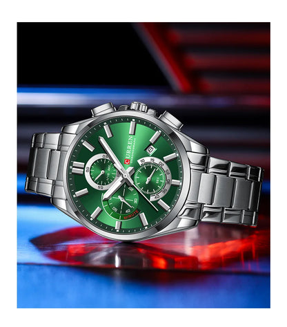 CURREN mode décontracté homme d'affaires montre de luxe bracelet en acier inoxydable montres à Quartz lumineux chronographe calendrier montre