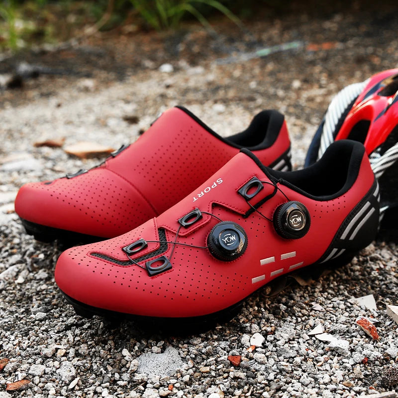 Scarpe da ciclismo di alta qualità da uomo SPD autobloccanti per bici da corsa, scarpe sportive da donna MTB da montagna antiscivolo 36-47