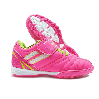 Zapatillas de fútbol para niños y niñas Tf, con cierre de velcro, sin tacos, para lacrosse, para principiantes, para críquet y para béisbol