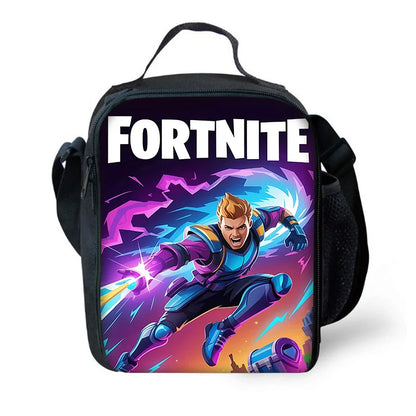 Classic Game Fortnites Child Insulated Large Capacity Bag for Boy &Girl Student Outdoor Picnic Resuable Thermal Cooler Lunch Box