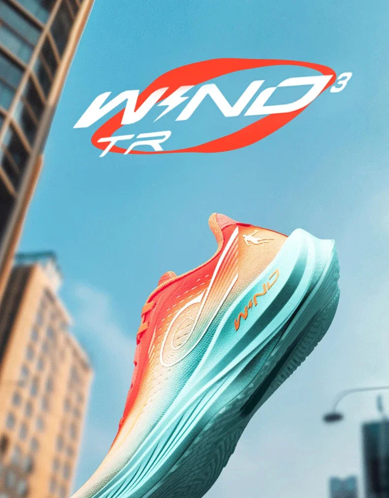 QIAODAN WIND 3TR Men's Marathon Running Shoes 2026 Thick Sole Cushioning Sport Shoes Male Gym Lightweight Sneakers QDB023252297